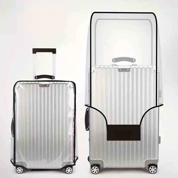 Clear Transparent Luggage Suit Case Cover Case Vacation Plane Travel - Picture 1 of 2